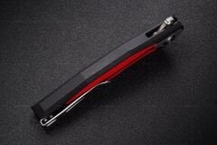 Rike Knife RK-Tulay-G10 Siyah + Kırmızı -BR Cep Çakısı