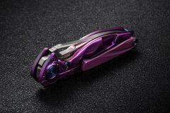 Rike Knife RK-MINI-Pu Purple Titanium Handle Damasteel Kolye Çakı