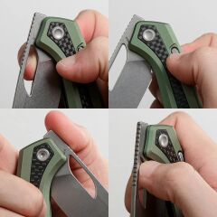 Vosteed Kroc - Top Liner Lock ( S35VN Çelik ve Alüminyum & Karbon Fiber Sap Çakı ) - A1803