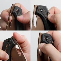 Vosteed Kroc - Top Liner Lock ( S35VN Çelik ve Alüminyum & G10 Sap Çakı ) - A1802