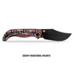 Vosteed Naga - Üstten Kilitli ( S35VN Çelik ve Mikarta Sap Çakı ) - A3905