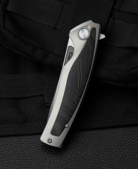 BESTECH PREDATOR BT1706F 3,54'' CPM-S35VN Blade Titanyum+Siyah Yeşil G10 Onlaylı Sap