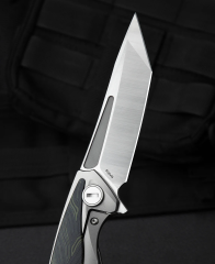 BESTECH PREDATOR BT1706F 3,54'' CPM-S35VN Blade Titanyum+Siyah Yeşil G10 Onlaylı Sap