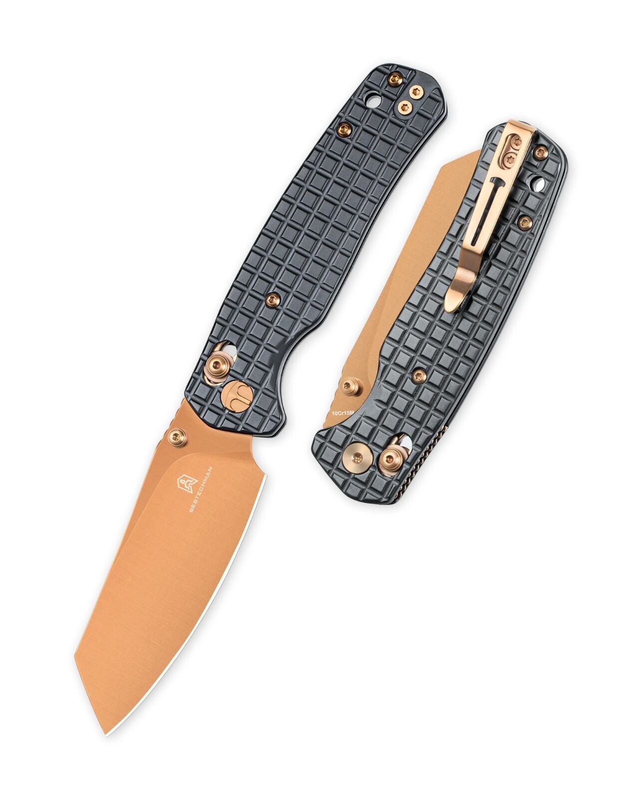 BESTECHMAN CICADA'S WING Parça Desenli Paslanmaz Çelik Sap 10Cr15MoV Çelik Çakı - BMK06-S-3