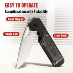 Kizer Mini Militaw® | G10 + Akrilik Sap | Nitro V Çelik Çakı | V3634SA3