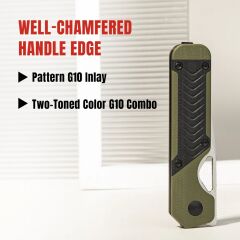 Kizer Mini Militaw | G10 Sap | Nitro V Çelik Çakı | V3634SA6