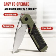 Kizer Mini Militaw | G10 Sap | Nitro V Çelik Çakı | V3634SA6