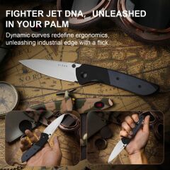 Kizer Spitfire | Alüminyum + Richlite Sap ( Reçine ve Kağıt Karışımı ) | 14C28N Çelik Çakı | V3690A2