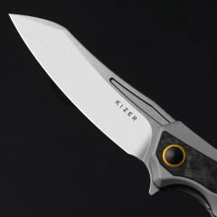 Kizer Draca | Alüminyum + Karbon Fiber Sap | S45VN Çelik Çakı | Ki4751A1