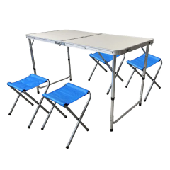4 Tabureli Katlanabilir Kamp Masası