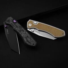 Kizer Wharning | Alüminyum ve Norplex UltreX™ Mikarta Sap | S45VN Çelik Çakı | Ki3738A1