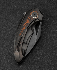 BESTECH NUKE BT2107E Titanyum+Siyah Turuncu G10 Sap M390 Çelik Çakı