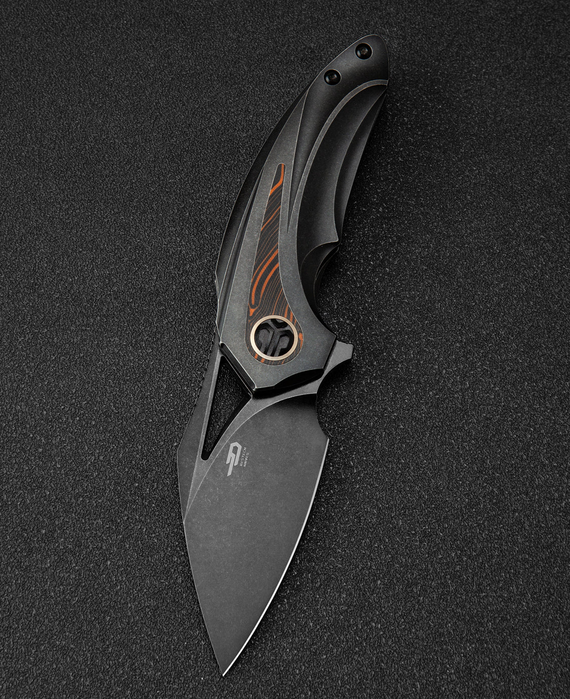 BESTECH NUKE BT2107E Titanyum+Siyah Turuncu G10 Sap M390 Çelik Çakı