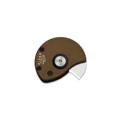 Kizer Snail-Trail | 5th Pocket Coin Knife | Detent Slip Joint | AEB-L | Matte Brass-Tone Aluminum Handle | Flat Grind | KizerV™ 2757A1