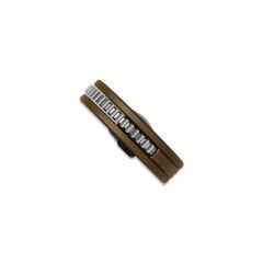 Kizer Snail-Trail | 5th Pocket Coin Knife | Detent Slip Joint | AEB-L | Matte Brass-Tone Aluminum Handle | Flat Grind | KizerV™ 2757A1