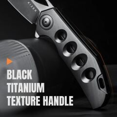 Kizer Hawk | Titanium Sap | M390 Polished DLC Çelik Çakı | Ki4683A1
