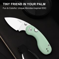 Kizer Microbe™ | Kizer Button Liner Lock™ | 14C28N | G10 | KizerV™ 2742A4