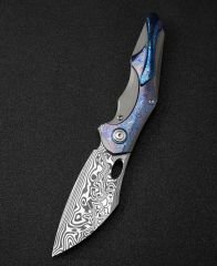 BESTECH NOGARD BT2105G Titanyum+Timascus Kakma Sap: 3,35'' Damascus ( Şam Çelik ) Bıçak