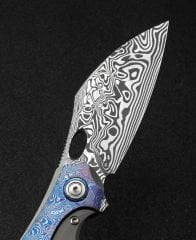 BESTECH NOGARD BT2105G Titanyum+Timascus Kakma Sap: 3,35'' Damascus ( Şam Çelik ) Bıçak