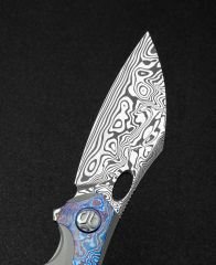 BESTECH NOGARD BT2105G Titanyum+Timascus Kakma Sap: 3,35'' Damascus ( Şam Çelik ) Bıçak