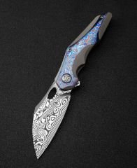 BESTECH NOGARD BT2105G Titanyum+Timascus Kakma Sap: 3,35'' Damascus ( Şam Çelik ) Bıçak
