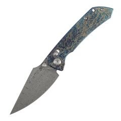 Kansept Fenrir | Yıldırım Çarpması Kaplamalı Titanyum Sap | Damasus Çelik Çakı | K1034V10