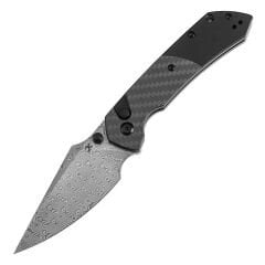 Kansept Fenrir | Fitilli Karbon Fiber ve Alüminyum Sap | Damascus Çelik Çakı | K1034S6