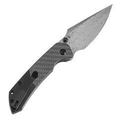 Kansept Fenrir | Fitilli Karbon Fiber ve Alüminyum Sap | Damascus Çelik Çakı | K1034S6