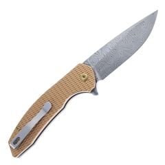 Kansept Accipiter | Elmas Dokulu Eloksallı Alüminyum Sap | Damascus Çelik Çakı | T1007F4