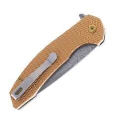 Kansept Accipiter | Elmas Dokulu Eloksallı Alüminyum Sap | Damascus Çelik Çakı | T1007F4