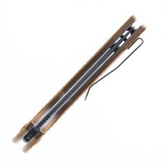 Kansept Accipiter | Elmas Dokulu Eloksallı Alüminyum Sap | Damascus Çelik Çakı | T1007F4