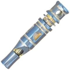 Bestechman Whistle | Mavi/Altın Titanyum Sinyal Düdüğü | Zincirli - BM02A