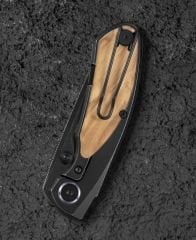 BESTECH LITO BT2307C Titanyum+Zeytin Ağacı Kakma Sap M390 Çelik Çakı