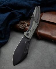 BESTECH LOCKNESS BT2205F Kanvas Micarta+Titanyum Sap: 3,91'' M390 Blade