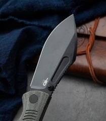 BESTECH LOCKNESS BT2205F Kanvas Micarta+Titanyum Sap: 3,91'' M390 Blade