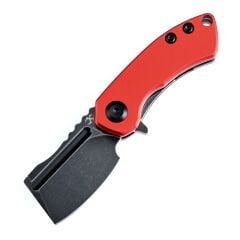 KANSEPT Mini Korvid | Kırmızı Eloksallı Alüminyum Sap | Taşlanmış 154CM Çelik Çakı | T3030P3