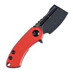 KANSEPT Mini Korvid | Kırmızı Eloksallı Alüminyum Sap | Taşlanmış 154CM Çelik Çakı | T3030P3