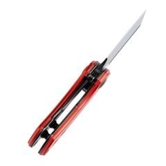 KANSEPT Mini Korvid | Kırmızı Eloksallı Alüminyum Sap | Taşlanmış 154CM Çelik Çakı | T3030P3