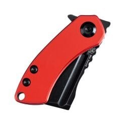 KANSEPT Mini Korvid | Kırmızı Eloksallı Alüminyum Sap | Taşlanmış 154CM Çelik Çakı | T3030P3