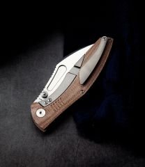 BESTECH LOCKNESS BT2205E Kanvas Micarta+Titanyum Sap: 3,91'' M390 Blade