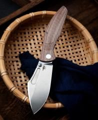 BESTECH LOCKNESS BT2205E Kanvas Micarta+Titanyum Sap: 3,91'' M390 Blade