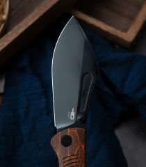 BESTECH LOCKNESS BT2205C Siyah Turuncu G10+Titanyum Sap: 3,91'' M390 Blade