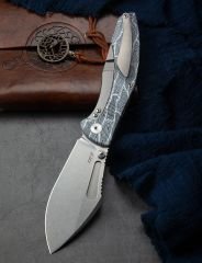BESTECH LOCKNESS BT2205B Siyah Beyaz G10+Titanyum Sap: 3,91'' M390 Blade