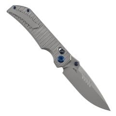 KANSEPT Eaglestrike | Kum Püskürtmeli Titanyum, Elmas Desenli Sap | CPM S35VN Çelik Çakı | K1095V4