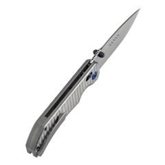 KANSEPT Eaglestrike | Kum Püskürtmeli Titanyum, Elmas Desenli Sap | CPM S35VN Çelik Çakı | K1095V4