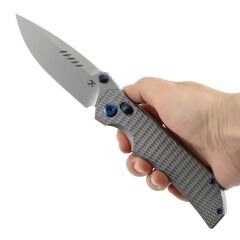 KANSEPT Eaglestrike | Kum Püskürtmeli Titanyum, Elmas Desenli Sap | CPM S35VN Çelik Çakı | K1095V4