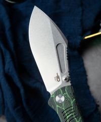 BESTECH LOCKNESS BT2205A Siyah Yeşil G10+Titanyum Sap: 3,91'' M390 Blade