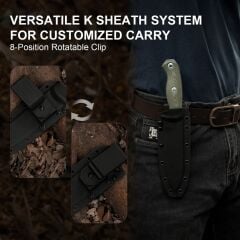 Kizer Drop Bear® Fix 7 | Mikarta Sap | AEB-L Çelik Çakı | 1103A1
