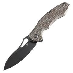 KANSEPT Echis | Bronz Eloksallı Titanyum, Frag Desen Saplı | CPM S35VN Çelik Çakı | K1071A6