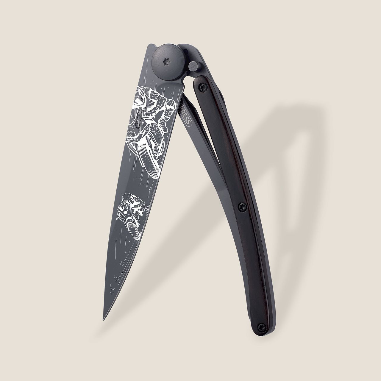 Deejo 37g, Ebony Wood / Moto Racing Çakı